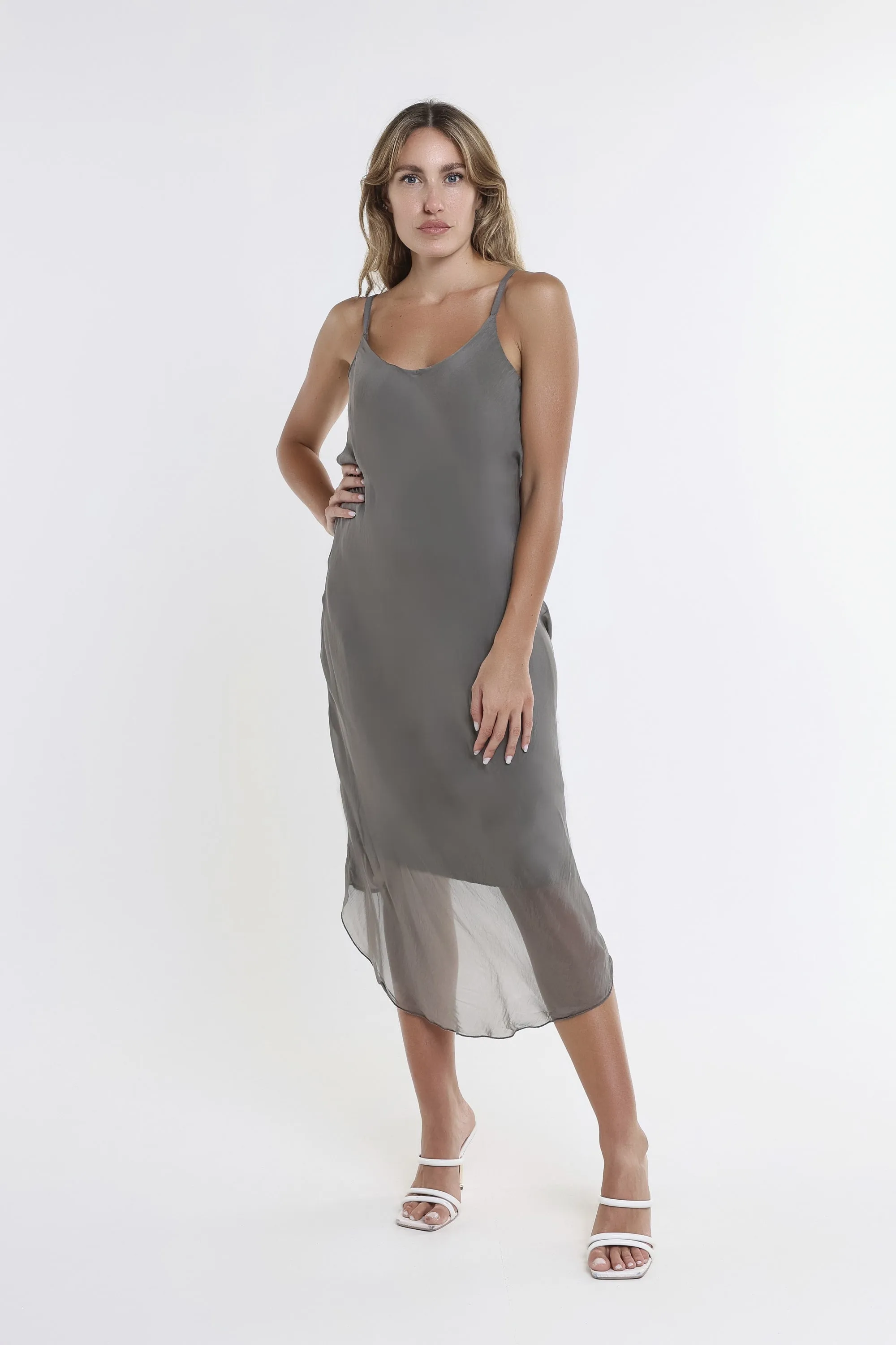 Rachel Silk Midi Dress (DT224)
