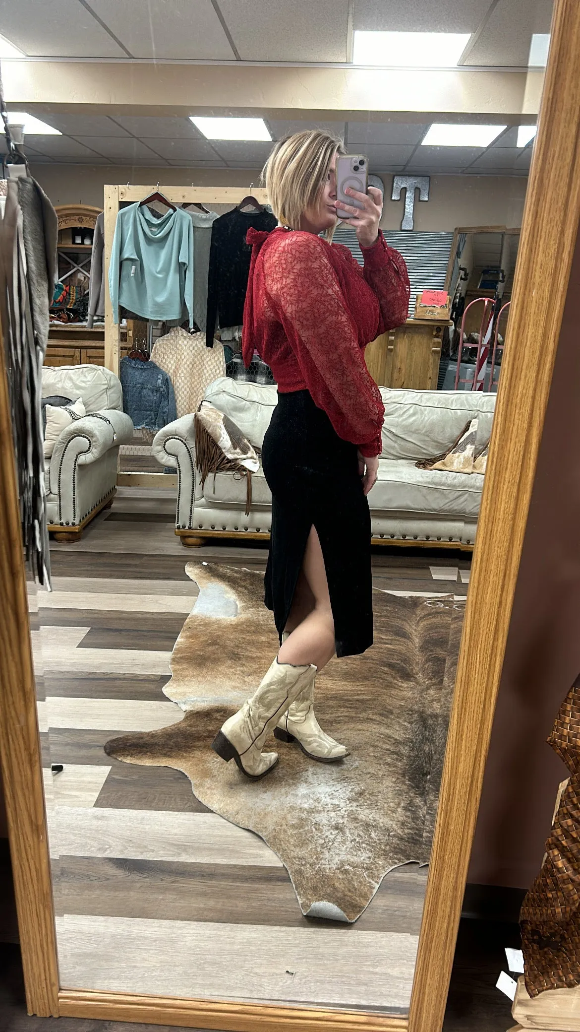 Raglan Sleeve Lace Top