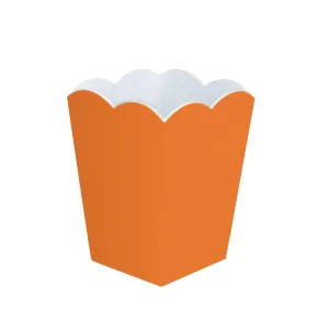 Scalloped Lacquer Bin – Orange & White