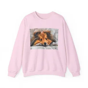 Shetland Sheepdog 'Sleepy Sheltie' Unisex 50/50 Crewneck Sweatshirt