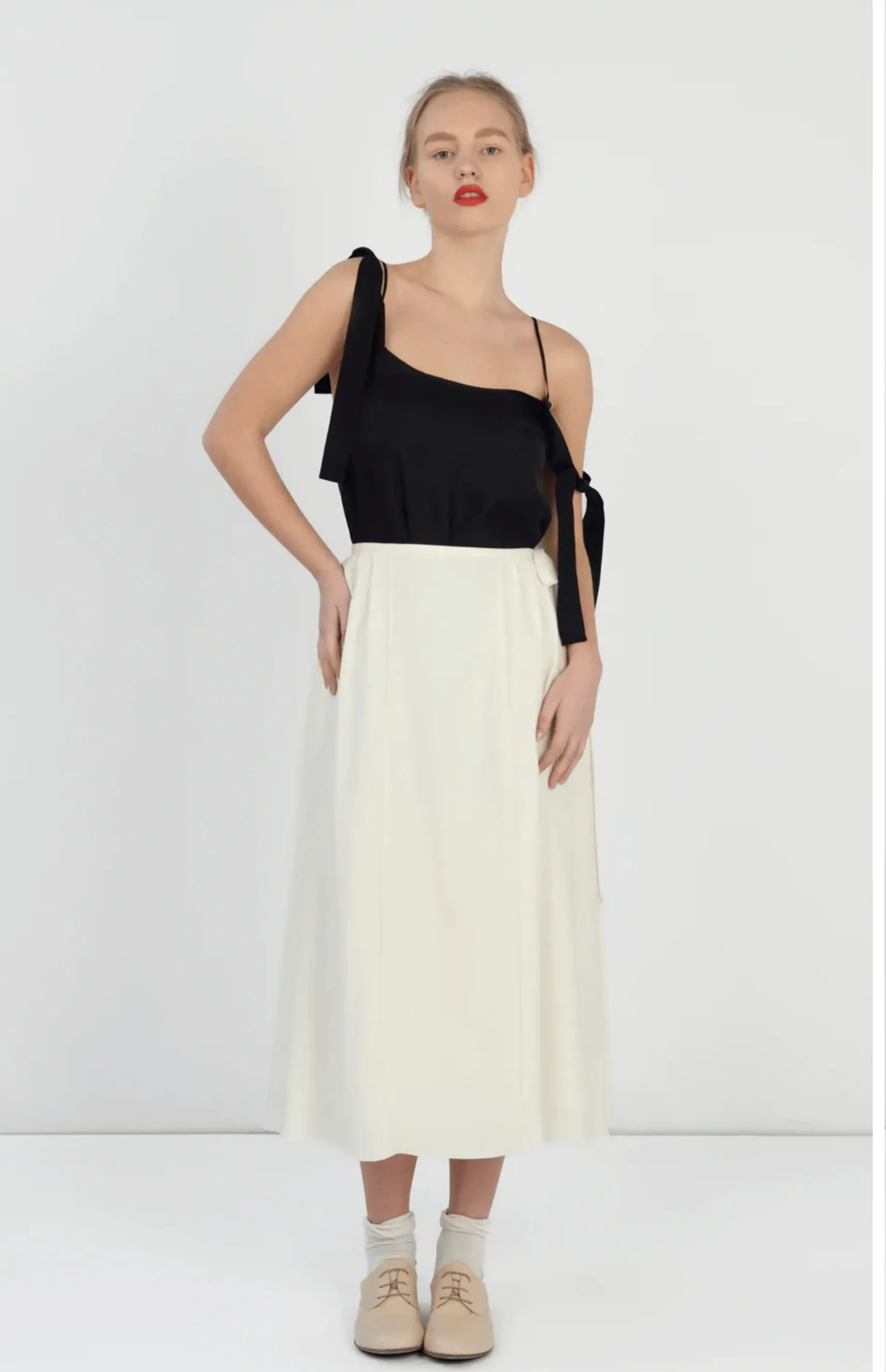 Silk Midi Skirt