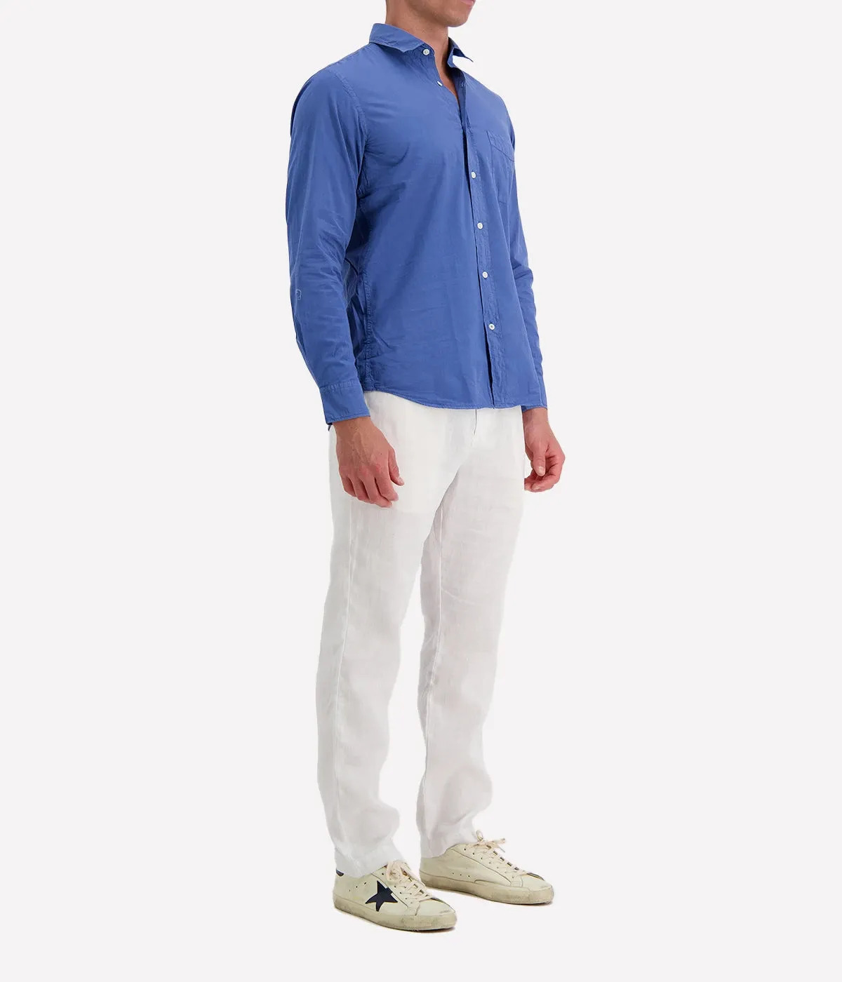 Storm Pat Men Woven Shirt in Nautic Blue
