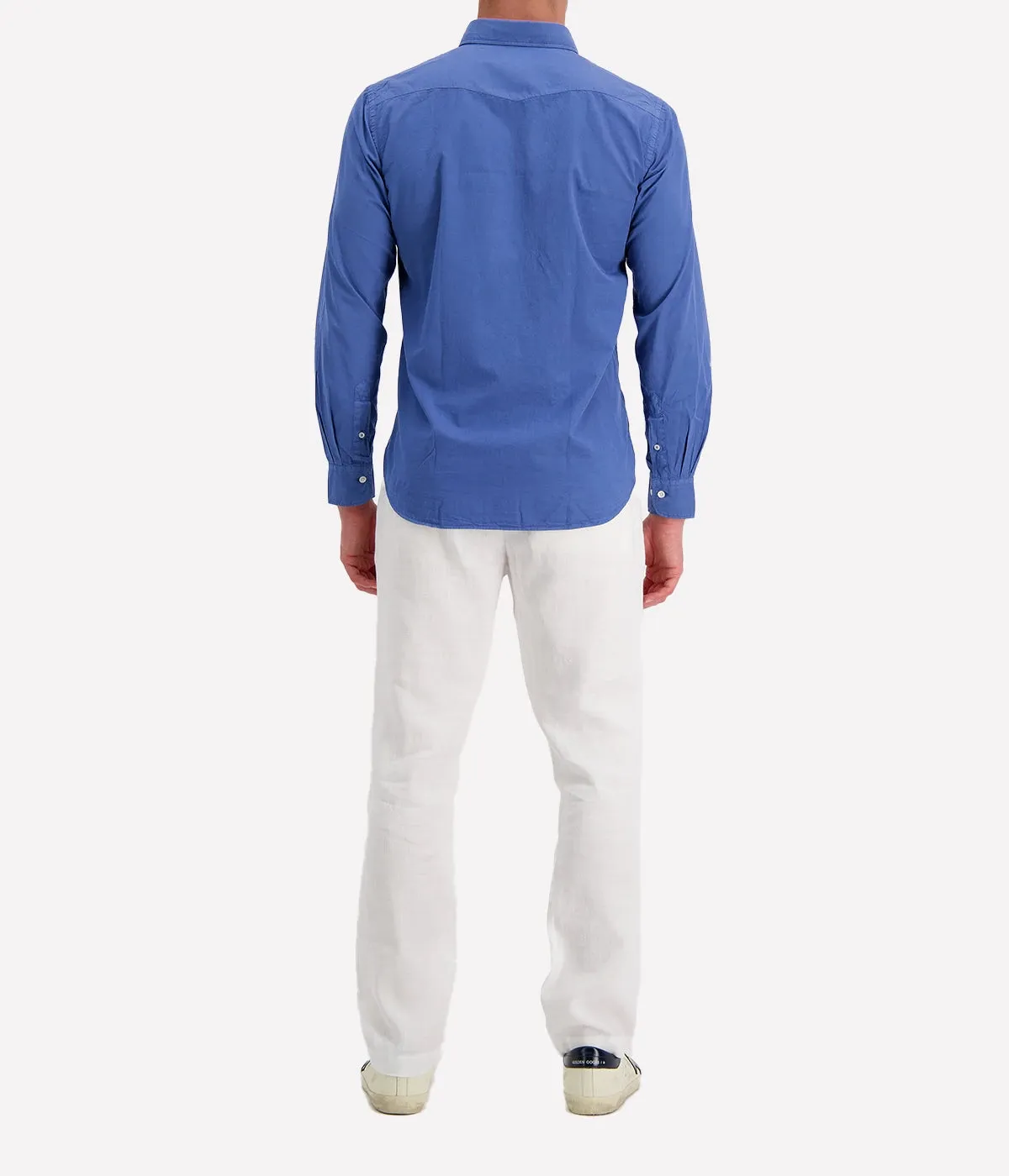 Storm Pat Men Woven Shirt in Nautic Blue