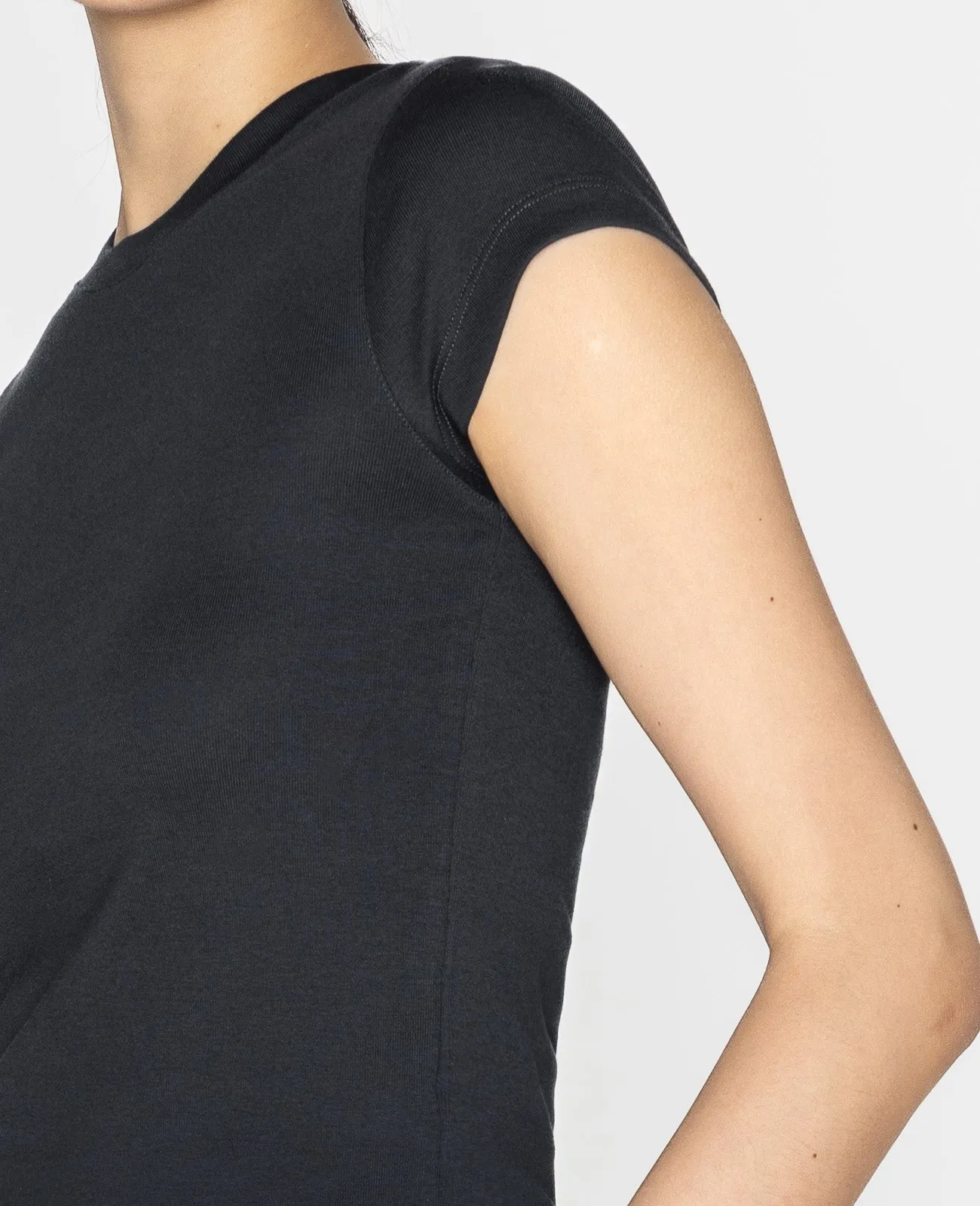 Supima Cap Sleeve Ribbed Tee