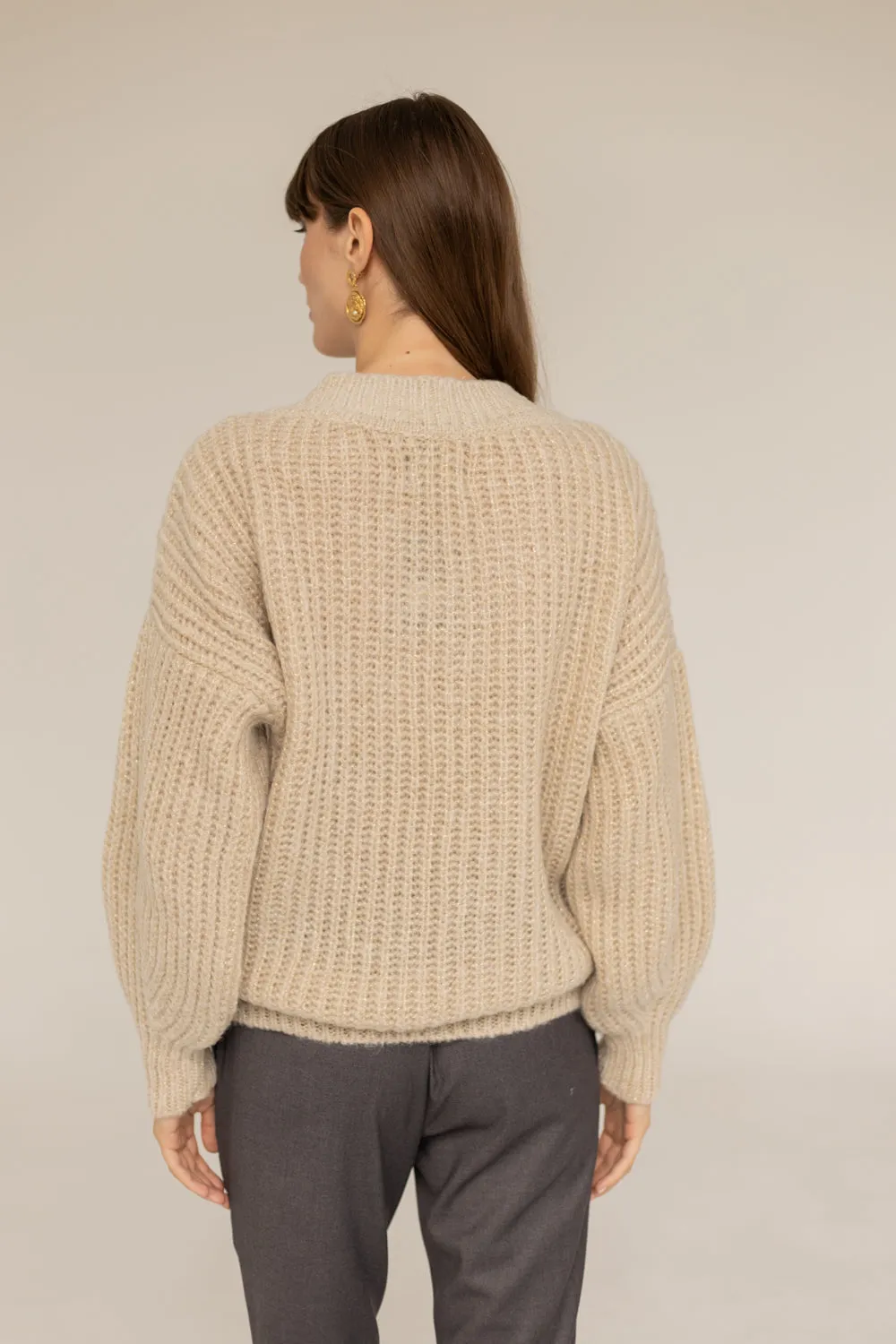 Victoria Merino Wool Sweater - Golden Beige