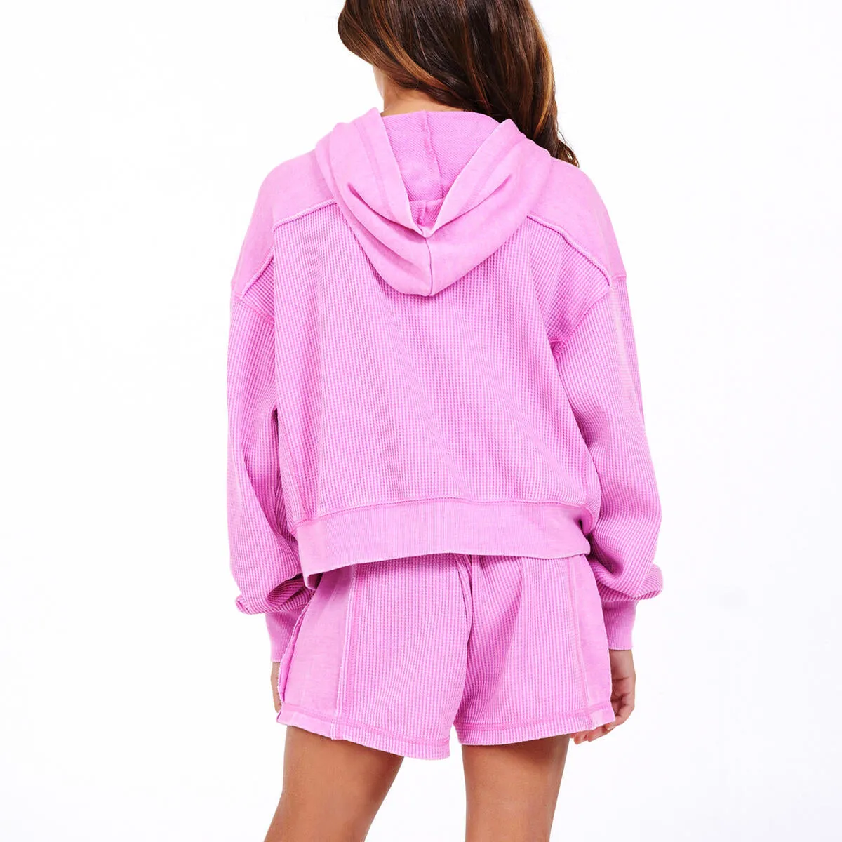 Vintage Pink Hoodie & Short Set