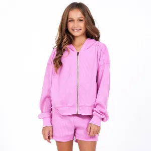 Vintage Pink Hoodie & Short Set