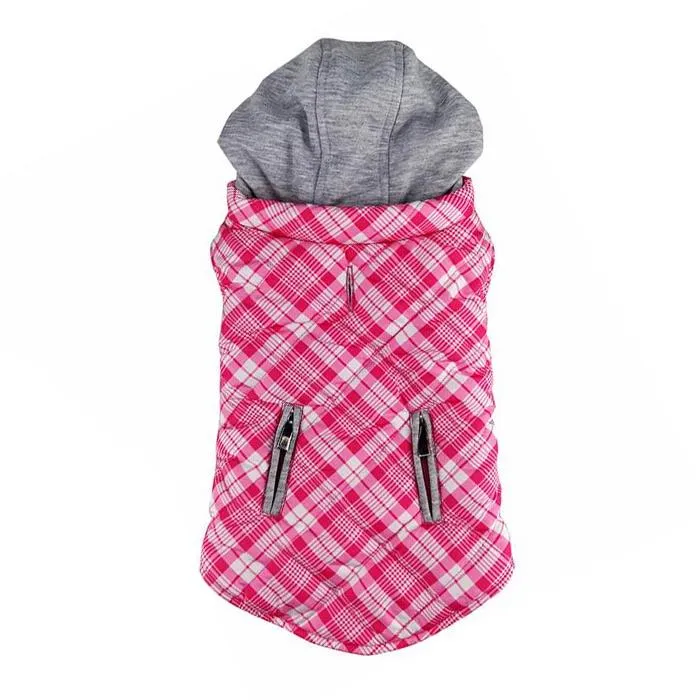 Weekender Hoodie | Pink Plaid