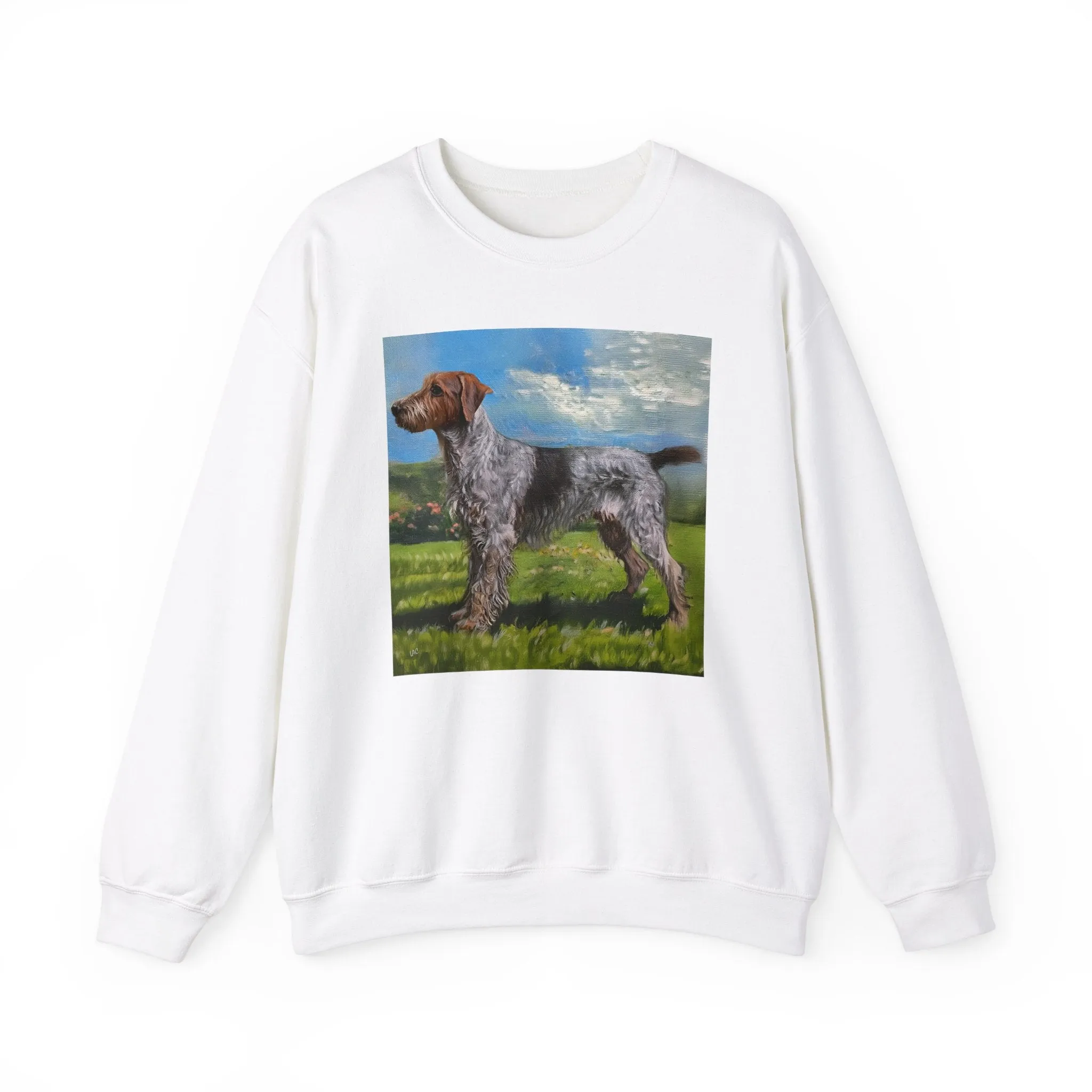 Wirehaired Pointing Griffon Unisex 50/50  Crewneck Sweatshirt