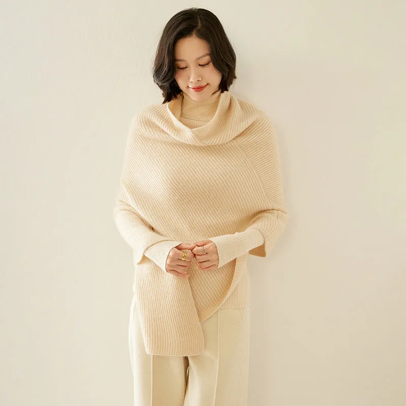 Women's 100% Cashmere Luxury Knitted Wrap Travel Shawl Scarf