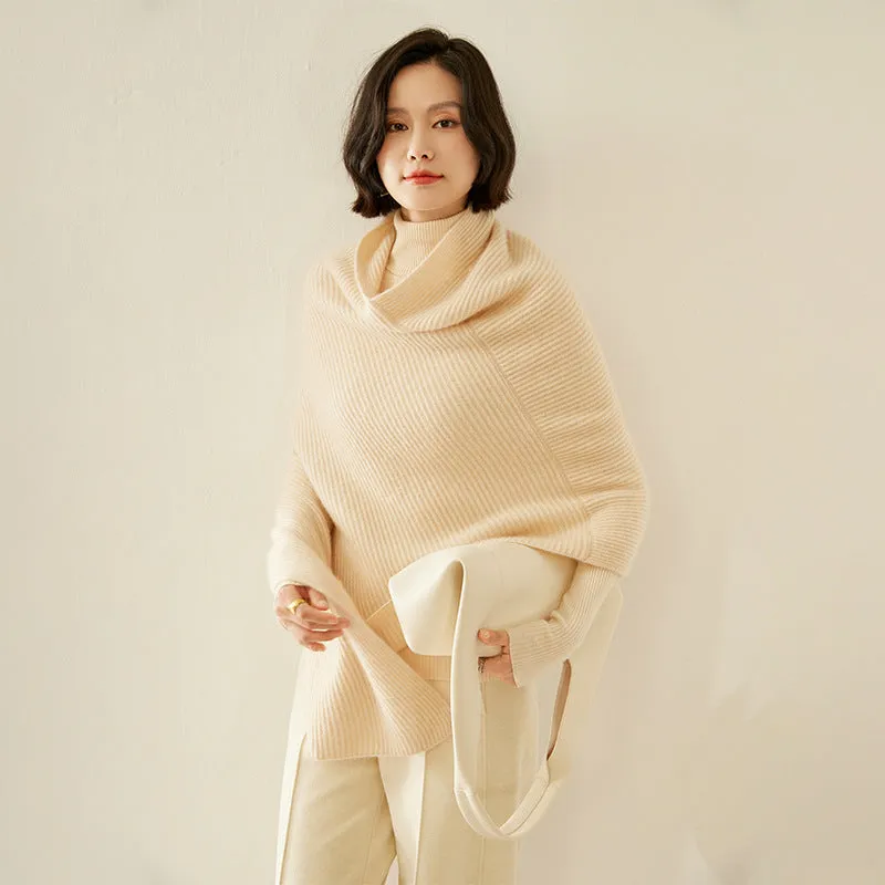 Women's 100% Cashmere Luxury Knitted Wrap Travel Shawl Scarf