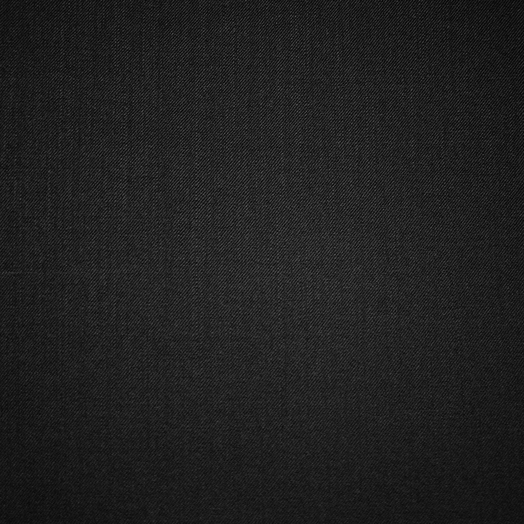 Wool Gabardine Suiting Solid Black