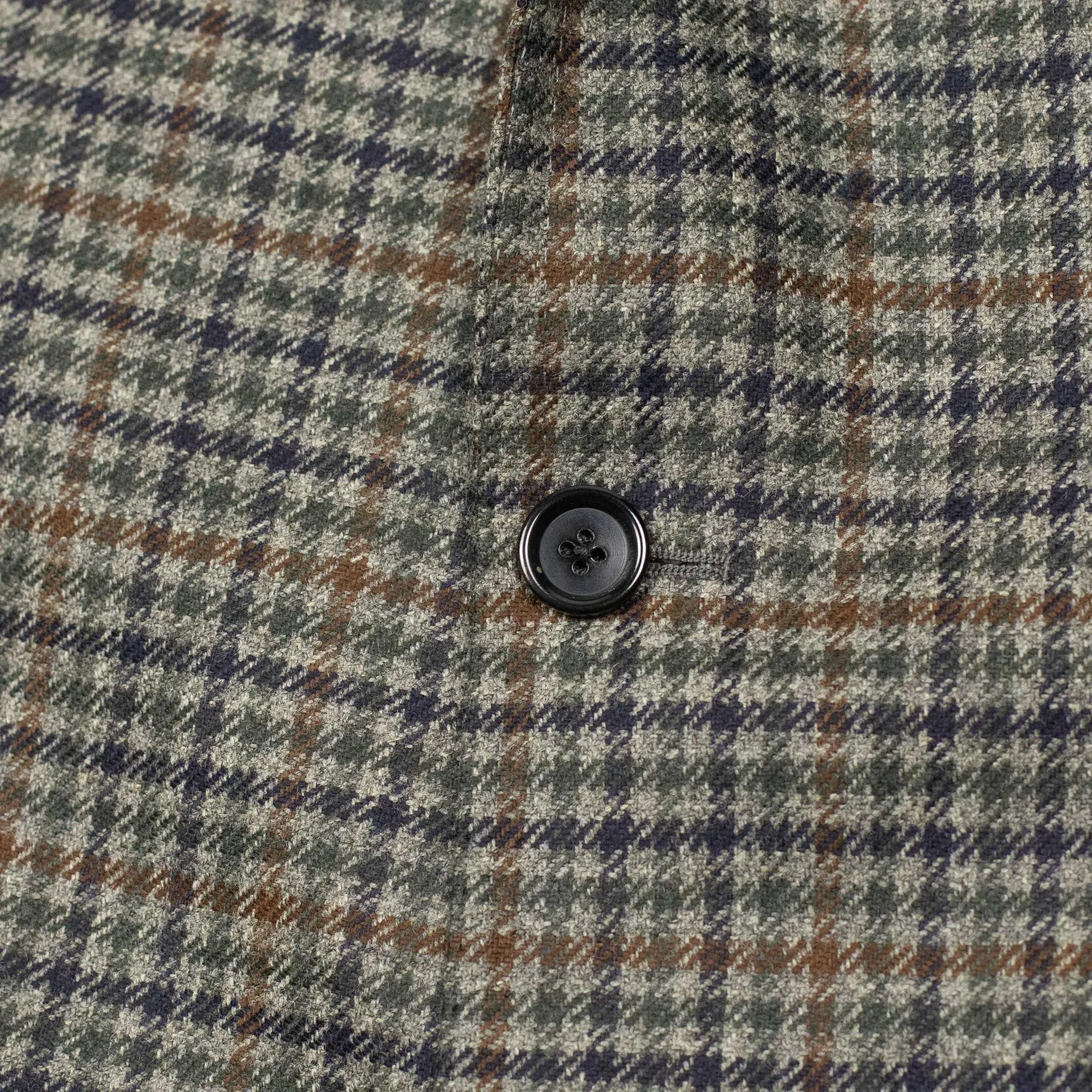 x Sartoria Carrara x Fox: Sport coat in Old Silver, Naval Blue & Copper gun club wool