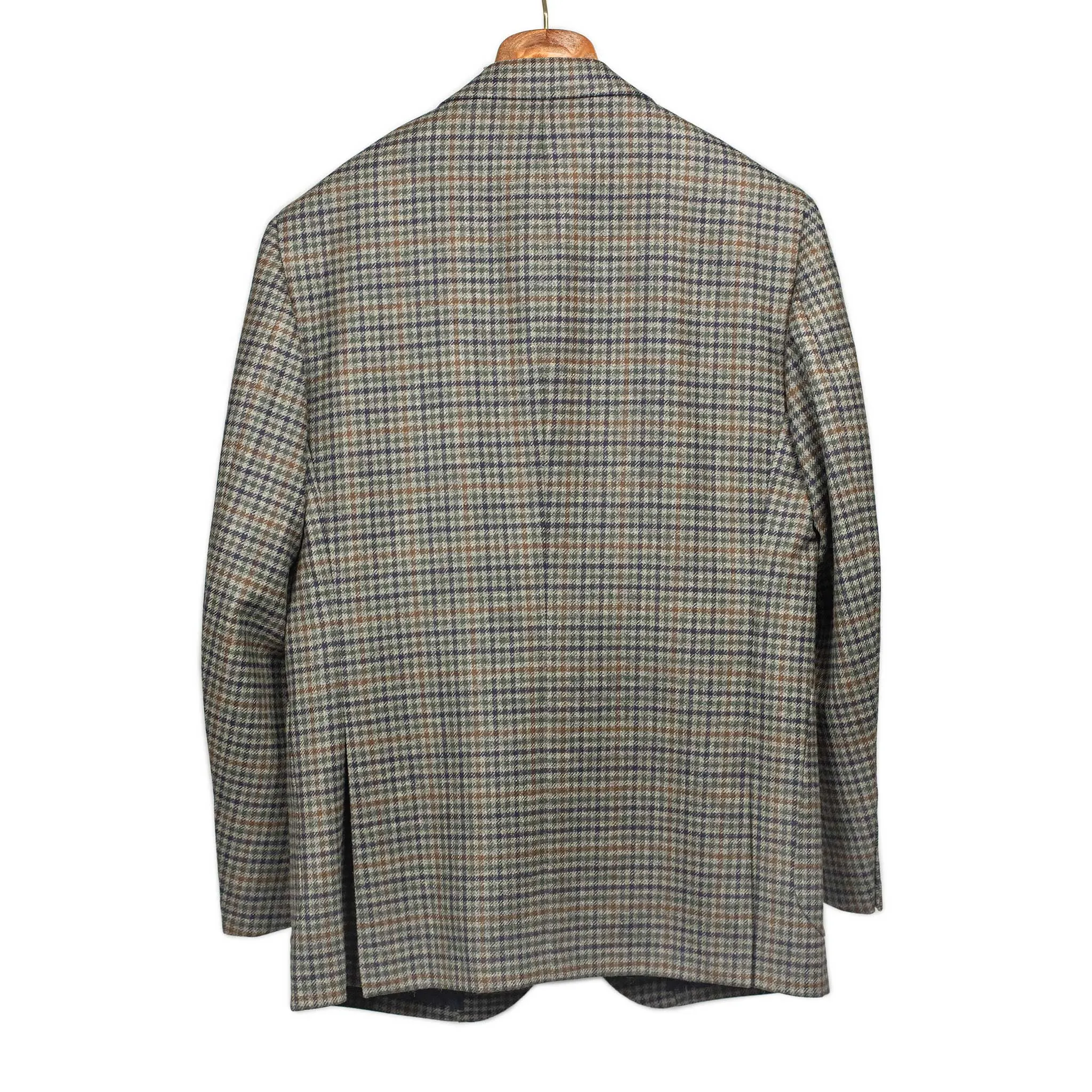 x Sartoria Carrara x Fox: Sport coat in Old Silver, Naval Blue & Copper gun club wool