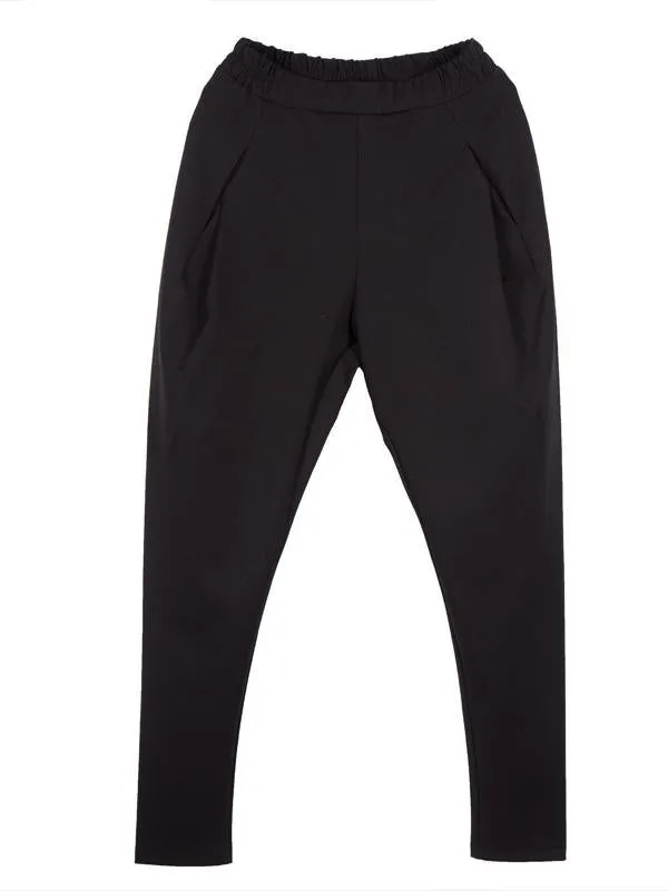 xakxx Simple Black Harem Pants