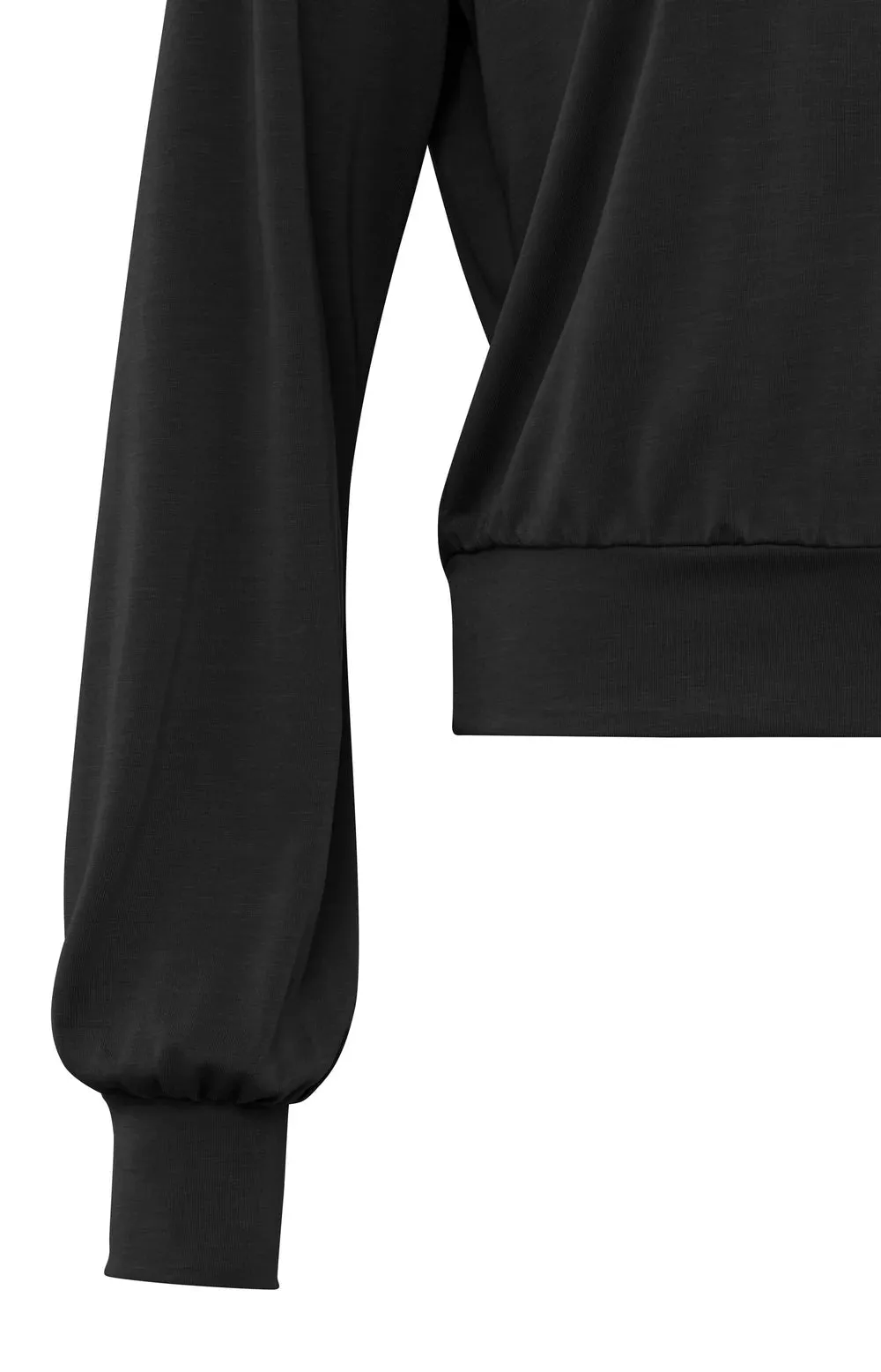 YAYA JERSEY BLOUSE BALLOON SLEEVES BLACK