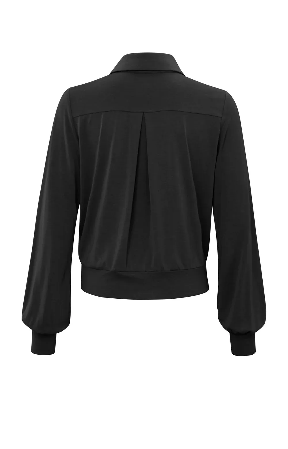 YAYA JERSEY BLOUSE BALLOON SLEEVES BLACK